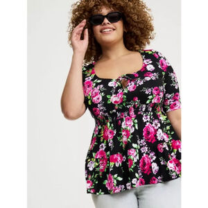 Torrid Tie Front Babydoll Top Size L (0X)